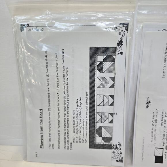 Four Corners Quilt Patterns Flowers from the Heart and Village Walk - Picture 5 of 5